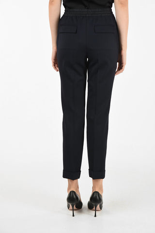 pantalone capri con coulisse in vita