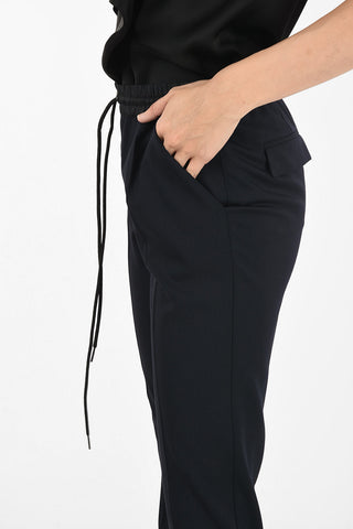 pantalone capri con coulisse in vita