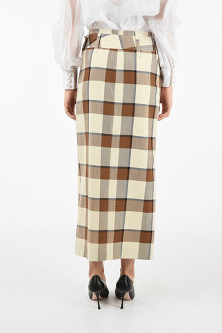 Plaid SIMONE Midi Skirt