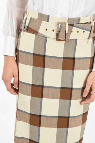Plaid SIMONE Midi Skirt