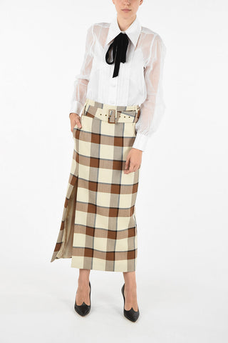 Plaid SIMONE Midi Skirt