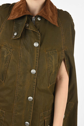 waxed cotton cape