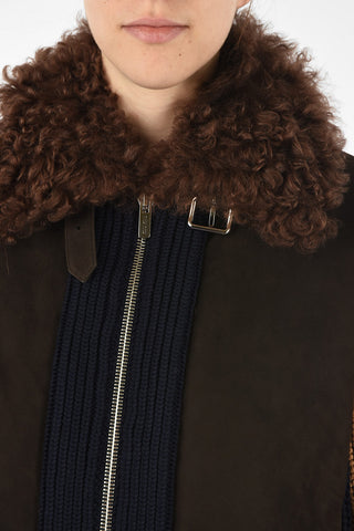 Full Zip Shearling Jacket