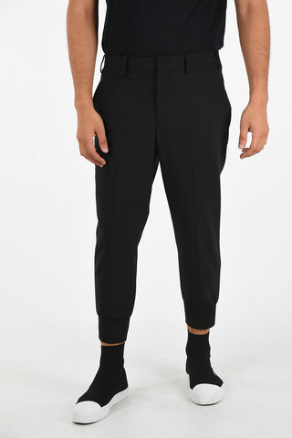 Slim Fit Pants with Stretchy Ankle Band