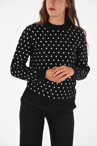 polka dots crew-neck sweater