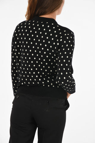 polka dots crew-neck sweater