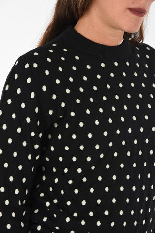 polka dots crew-neck sweater
