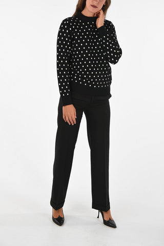 polka dots crew-neck sweater