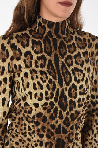 cheetah-print silk sweater