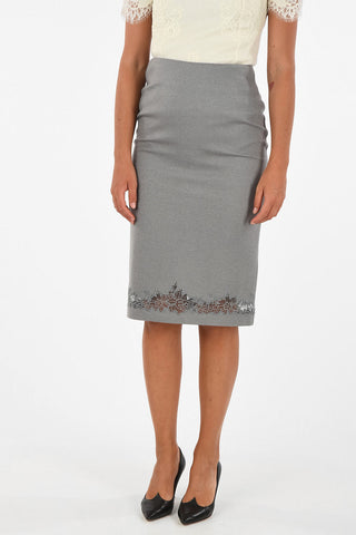 below knee  pencil skirt