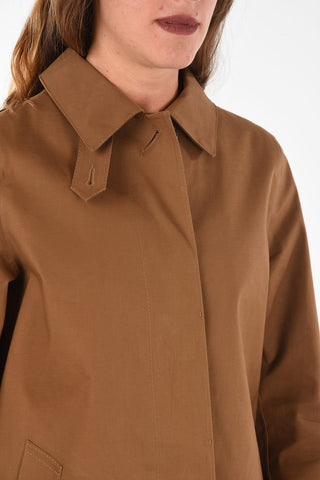 hidden closure balmacaan coat