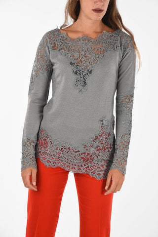 bateau neckline crochet sweater