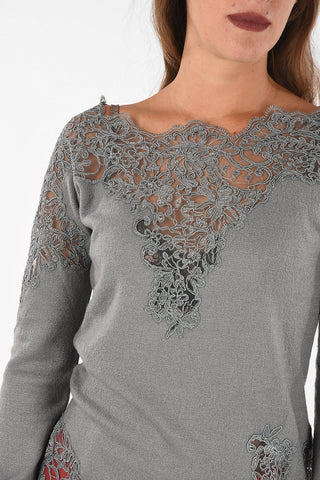 bateau neckline crochet sweater
