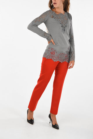 bateau neckline crochet sweater