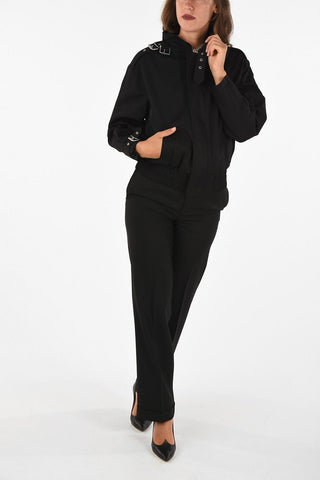 crotch length hidden closure blouson