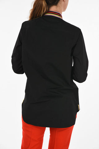 blouse with floral embroidery