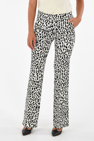 ERMANNO pantalone bootcut animalier