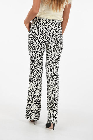 ERMANNO pantalone bootcut animalier
