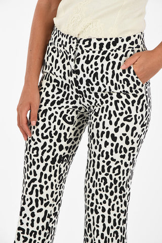 ERMANNO pantalone bootcut animalier