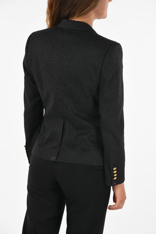 center vent double-breasted blazer