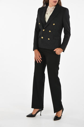 center vent double-breasted blazer