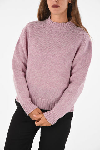 cable knit turtle-neck sweater