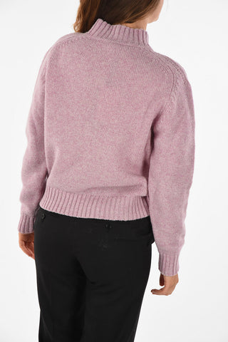 cable knit turtle-neck sweater