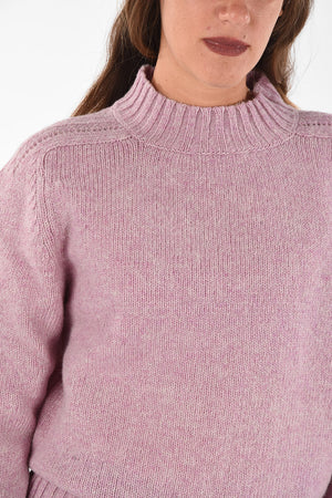 cable knit turtle-neck sweater