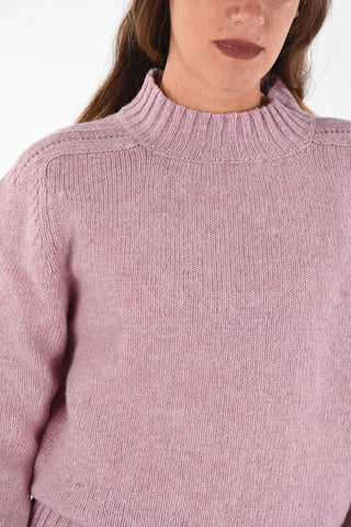 cable knit turtle-neck sweater