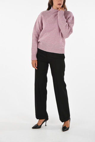 cable knit turtle-neck sweater