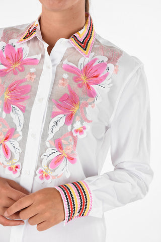blouse with floral embroidery