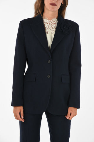 no vent 2-button blazer