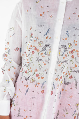beads embellished mandarin collar blouse