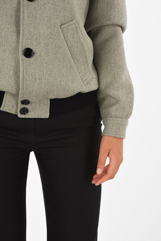 wool crotch length balmacaan coat