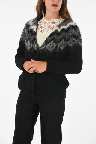 cardigan eyelash knit