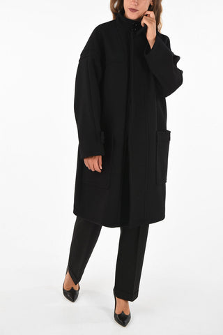 hidden closure coat