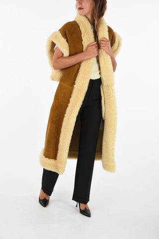 suede leather sleeveless coat