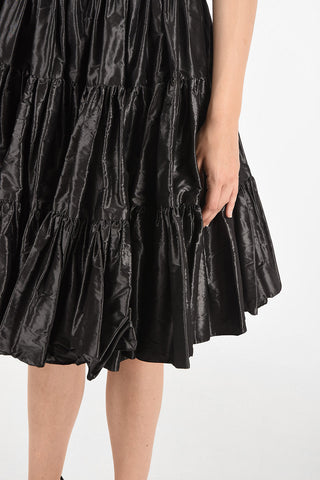 silk above knee layered dress