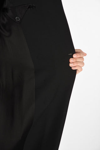 virgin wool double breasted balmacaan coat