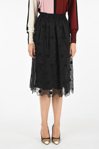 4 SIMONE ROCHA gonna al ginocchio in seta