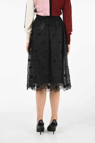 4 SIMONE ROCHA silk knee lenght skirt