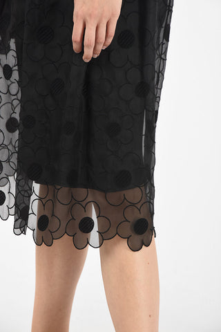 4 SIMONE ROCHA silk knee lenght skirt