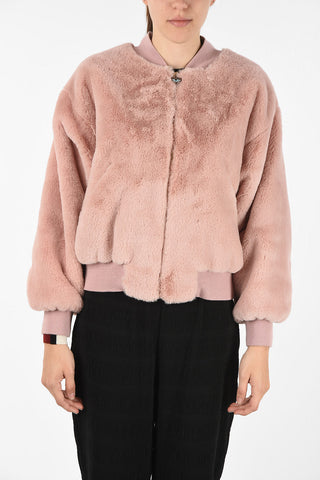 faux fur bomber