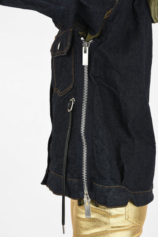 hooded denim jacket