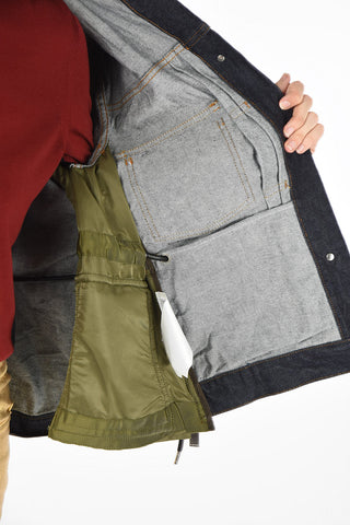 hooded denim jacket