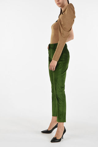 velvet capri GOLD pants