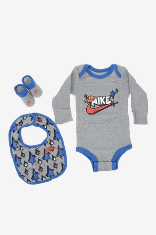 Sport Printed Romper Suit Shoes and Bib