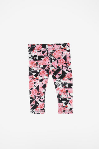 2 Pieces Set with Floral Leggings and T-shirt
