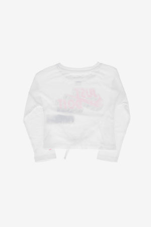 Bedrucktes T-Shirt mit Schleife
