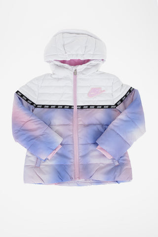 Tie Dye-Print Puffer Jacket